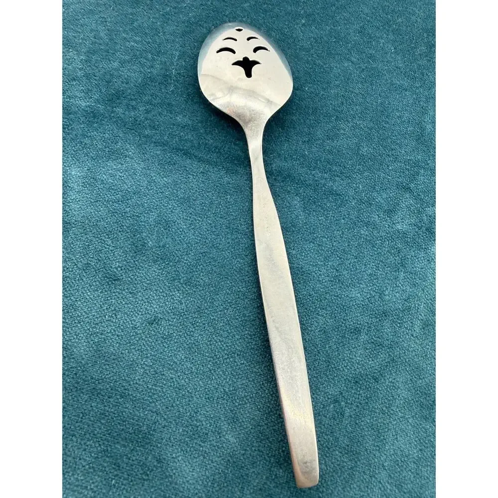Community Stainless Pierced Serving Spoon Mid Century Modern Flatware